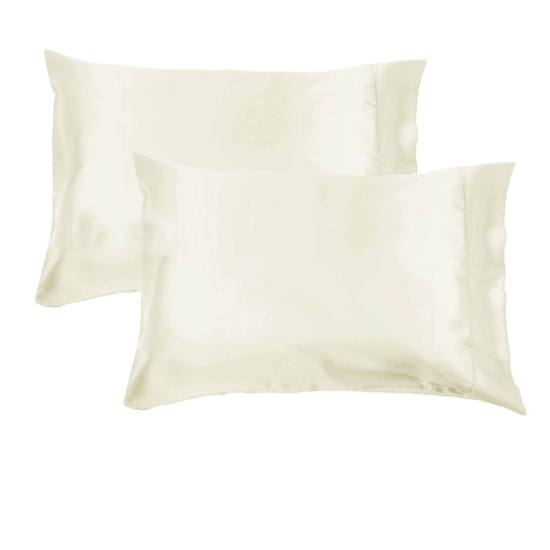Accessorize 300TC Deluxe Essentials Satin Standard Pillowcases Stone (Ivory) Tristar Online