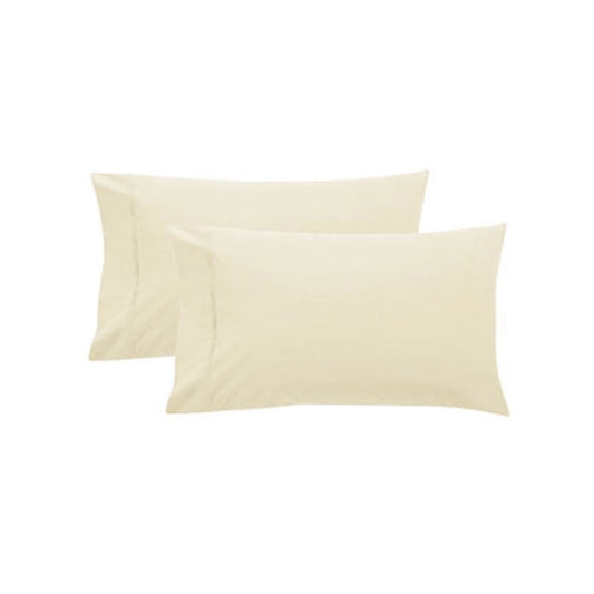Pair of Pure Cotton 250TC Standard Pillowcases Cream Tristar Online