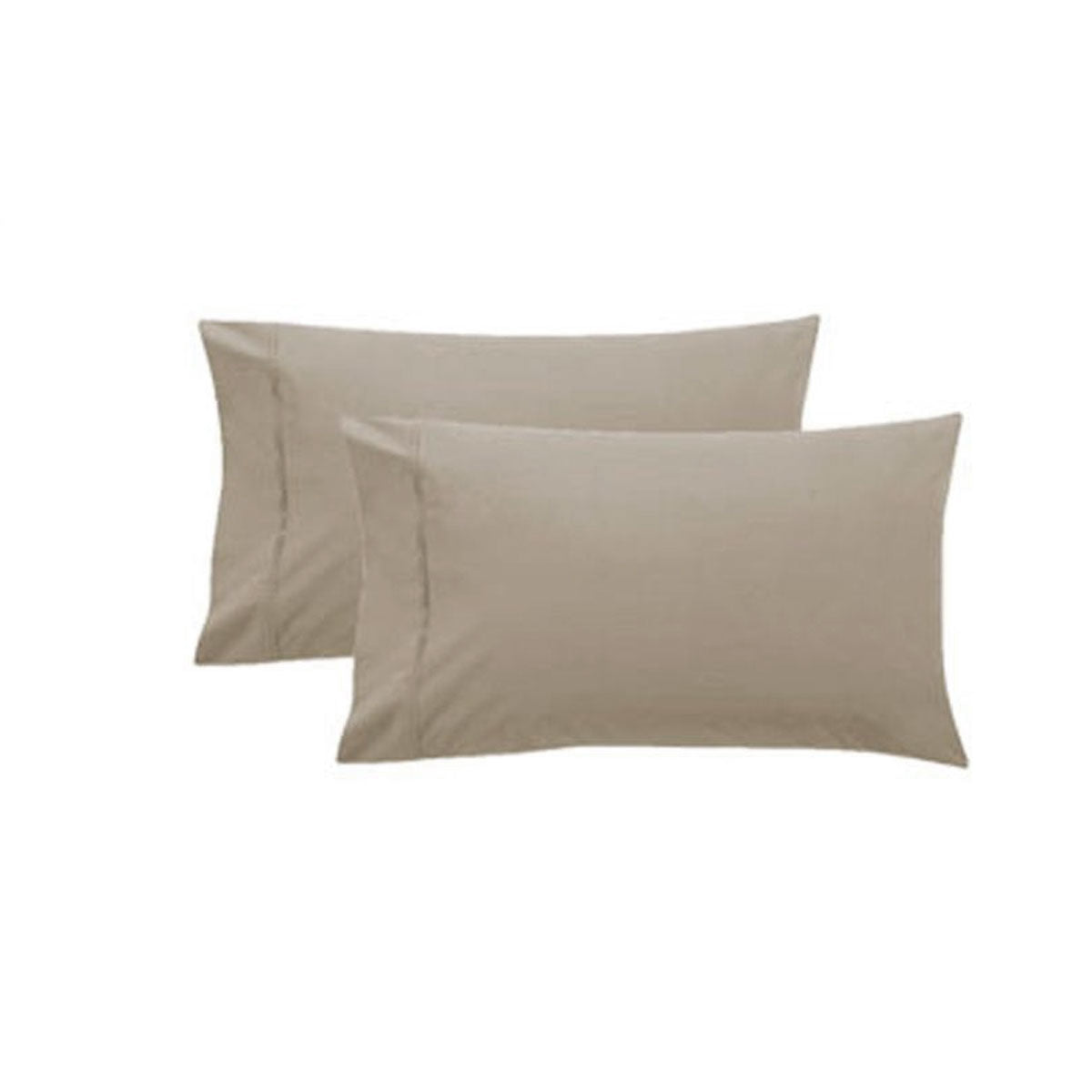 Pair of Pure Cotton 250TC Standard Pillowcases Latte Tristar Online