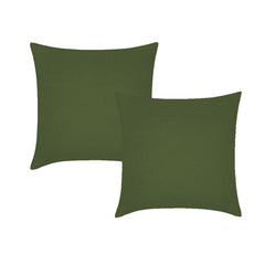 Vintage Design Homewares Pair of Olive French Linen European Pillowcases 65 x 65cm Tristar Online