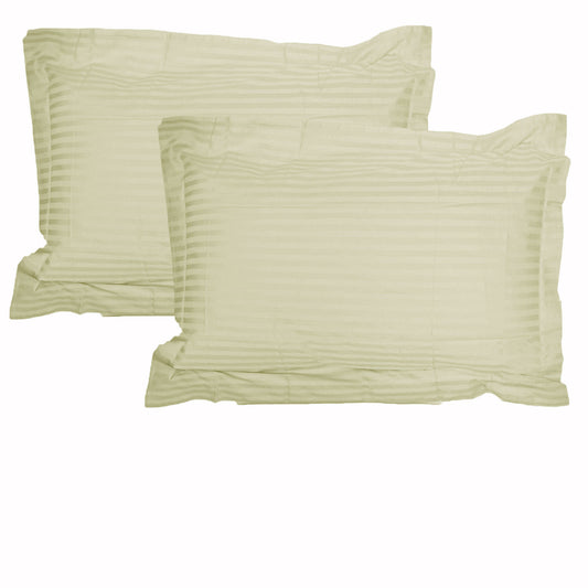 Accessorize 325TC Pair of Stripe Jumbo / Queen Pillowcases Ecru Tristar Online