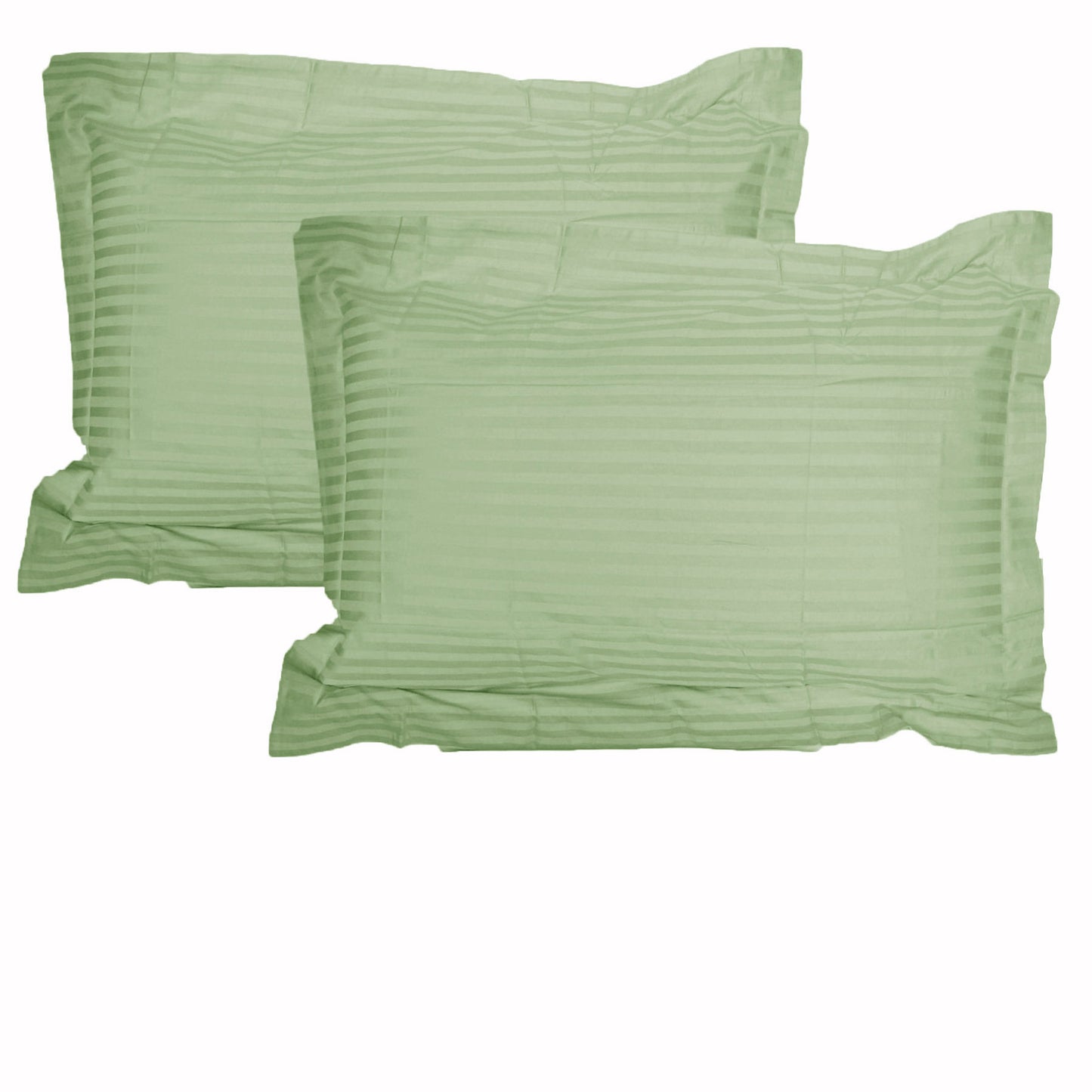 Accessorize 325TC Pair of Stripe Jumbo / Queen Pillowcases Green Tristar Online