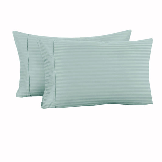 Accessorize 325TC Pair of Cuffed Standard Pillowcases Blue Tristar Online