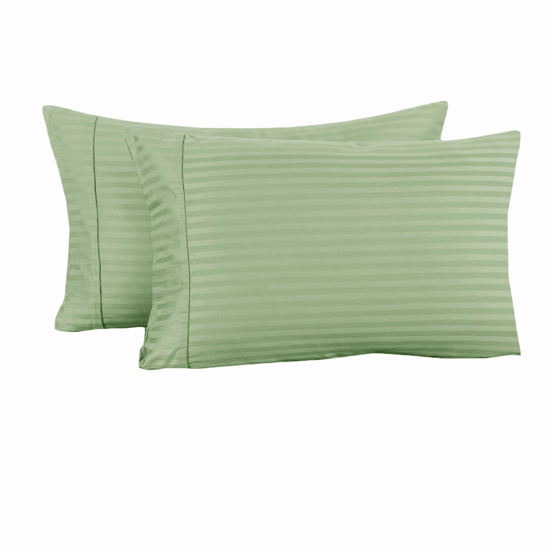 Accessorize 325TC Pair of Cuffed Standard Pillowcases Green Tristar Online