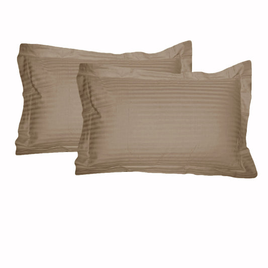 Accessorize 325TC Pair of Tailored Standard Pillowcases Mocha Tristar Online