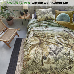 Bedding House Banda Green Cotton Quilt Cover Set King Tristar Online