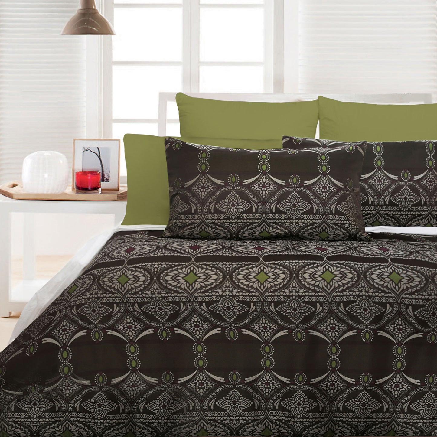 Accessorize Bosa Green Quilt Cover Set - King Tristar Online