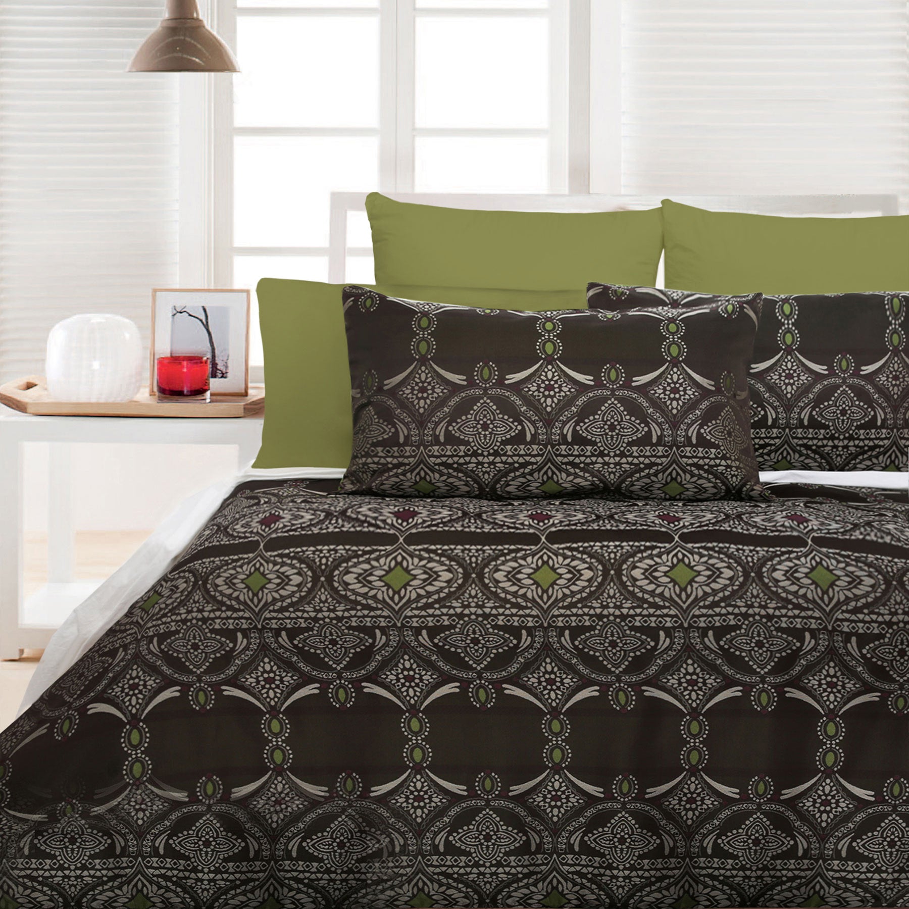 Accessorize Bosa Green Quilt Cover Set - King Tristar Online