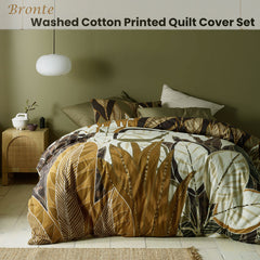 Accessorize Bronte Washed Cotton Printed Quilt Cover Set Queen Tristar Online