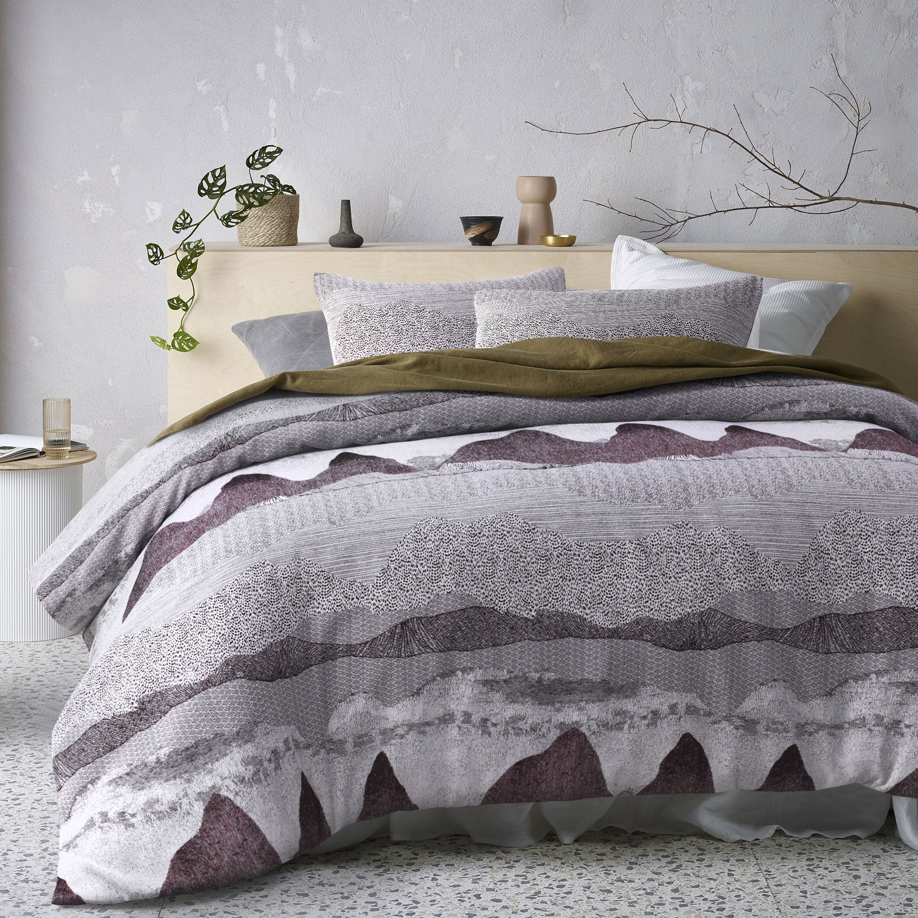 Accessorize Bulla Burgundy Quilt Cover Set Double Tristar Online