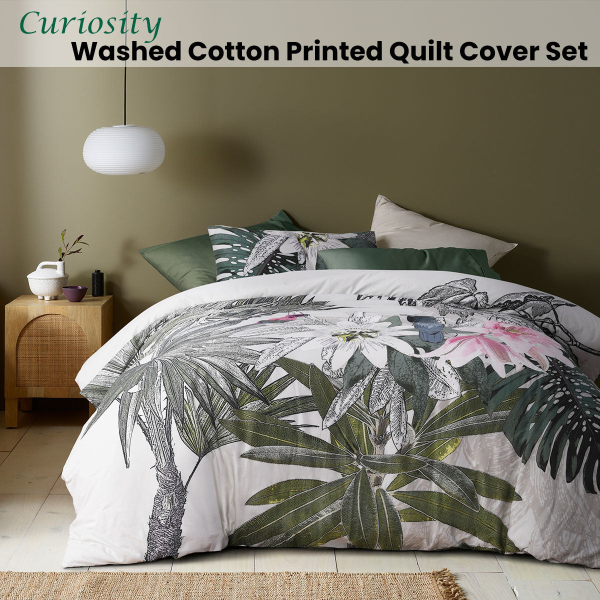 Accessorize Curiosity Washed Cotton Printed Quilt Cover Set King Tristar Online
