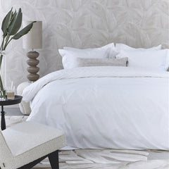 Riviera Maison Elowen White Cotton Quilt Cover Set King Tristar Online