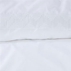 Riviera Maison Elowen White Cotton Quilt Cover Set King Tristar Online