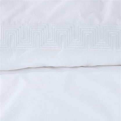 Riviera Maison Elowen White Cotton Quilt Cover Set Queen Tristar Online