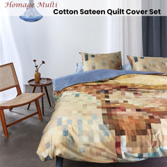 Bedding House Homage Multi Cotton Sateen Quilt Cover Set King Tristar Online