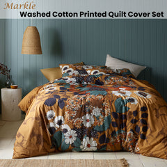 Accessorize Markle Washed Cotton Printed Quilt Cover Set King Tristar Online