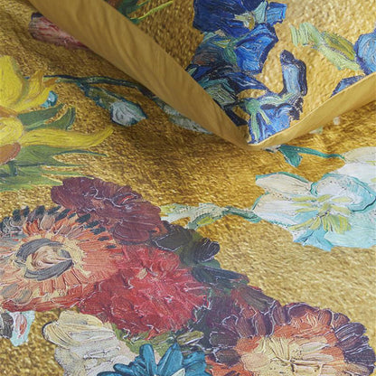 Bedding House Van Gogh Partout des Fleurs Gold Cotton Sateen Quilt Cover Set King Tristar Online