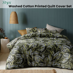 Accessorize Styx Washed Cotton Printed Quilt Cover Set King Tristar Online