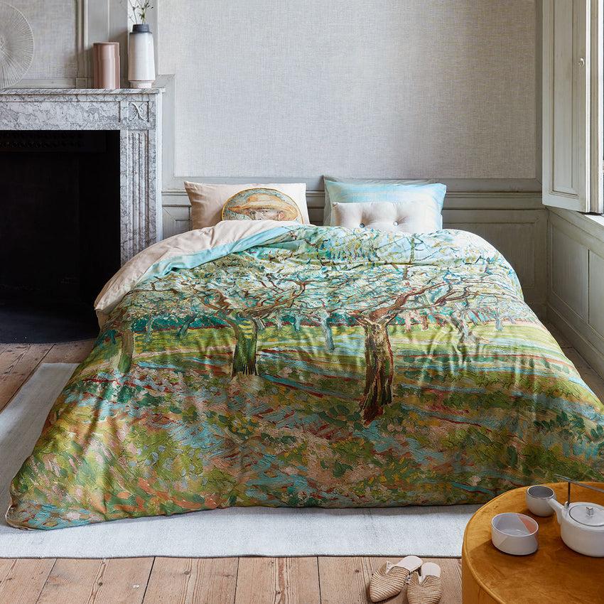 Bedding House Van Gogh Orchard Natural Cotton Sateen Quilt Cover Set King Tristar Online