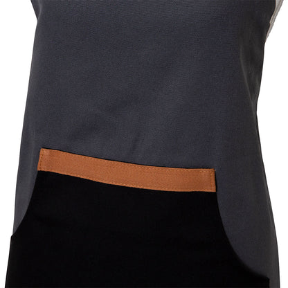 J Elliot Home Selby Cotton Apron 83 x 68 cm Charcoal & Black Tristar Online