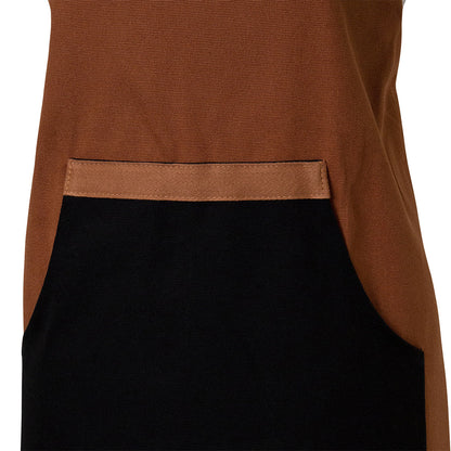 J Elliot Home Selby Cotton Apron 83 x 68 cm Ginger & Black Tristar Online