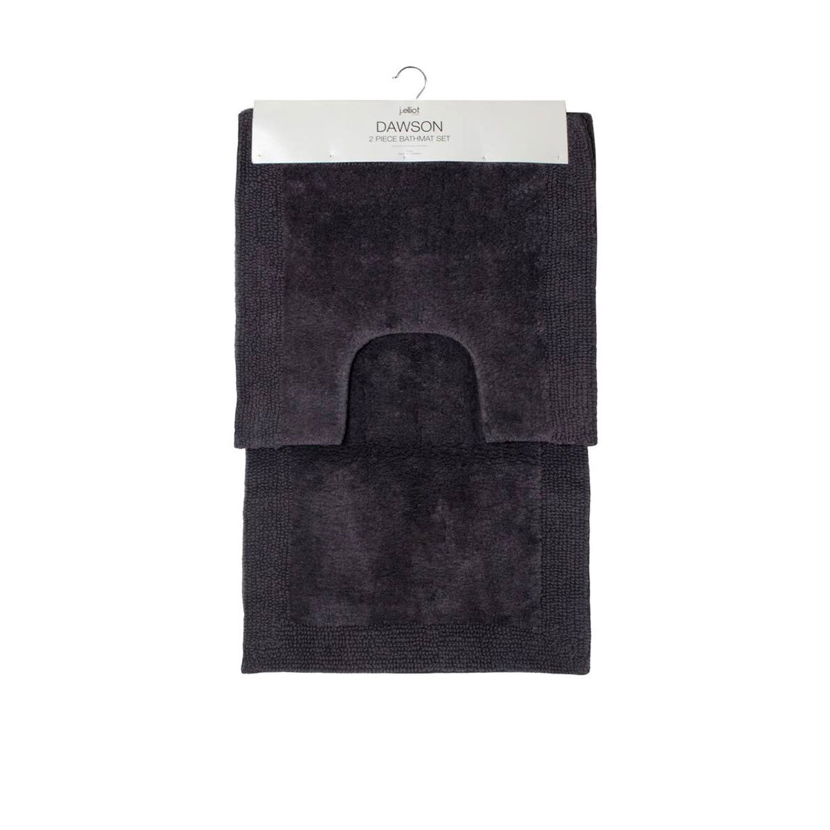 J.Elliot Home Home 2000GSM 2 Pce Dawson 100% Cotton Bath Mat Set Charcoal Tristar Online