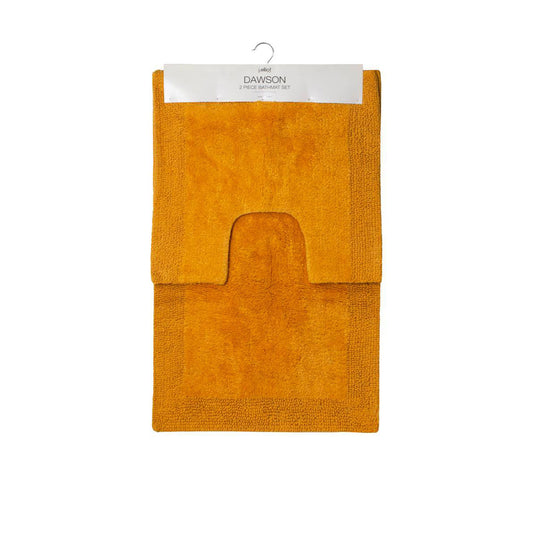 J.Elliot Home Home 2000GSM 2 Pce Dawson 100% Cotton Bath Mat Set Mustard Tristar Online