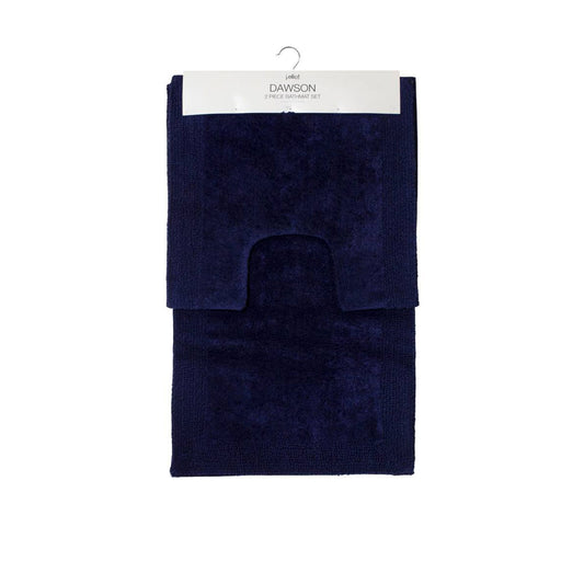 J.Elliot Home Home 2000GSM 2 Pce Dawson 100% Cotton Bath Mat Set Navy Tristar Online