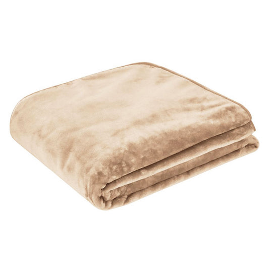 J.Elliot Home 450gsm Solid Faux Mink Blanket Natural Tristar Online
