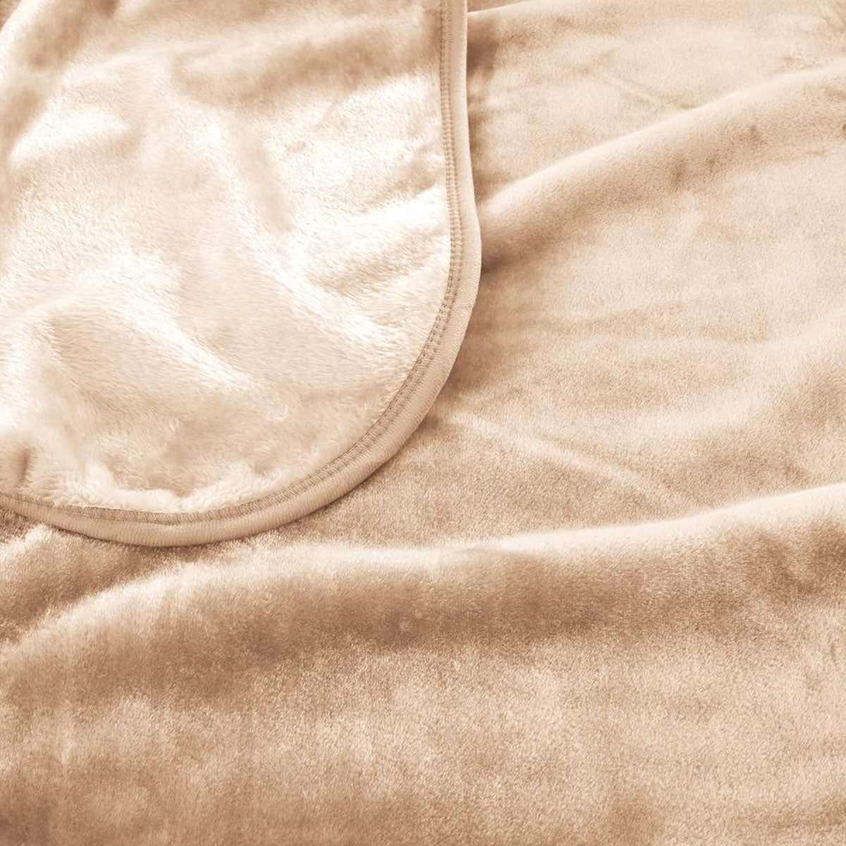 J.Elliot Home 450gsm Solid Faux Mink Blanket Natural Tristar Online