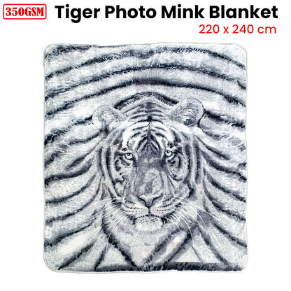 J.Elliot Home 350gsm Tiger Photo Mink Blanket Tristar Online