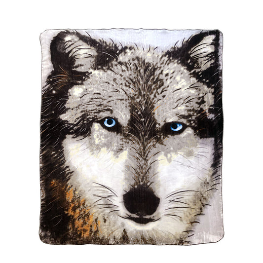 J.Elliot Home 350gsm Wolf Photo Mink Blanket Tristar Online