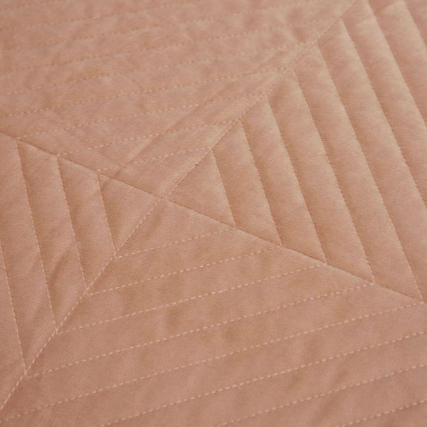 J.Elliot Home Merida Clay Pink Velvet Quilted Coverlet Set Queen/King Tristar Online