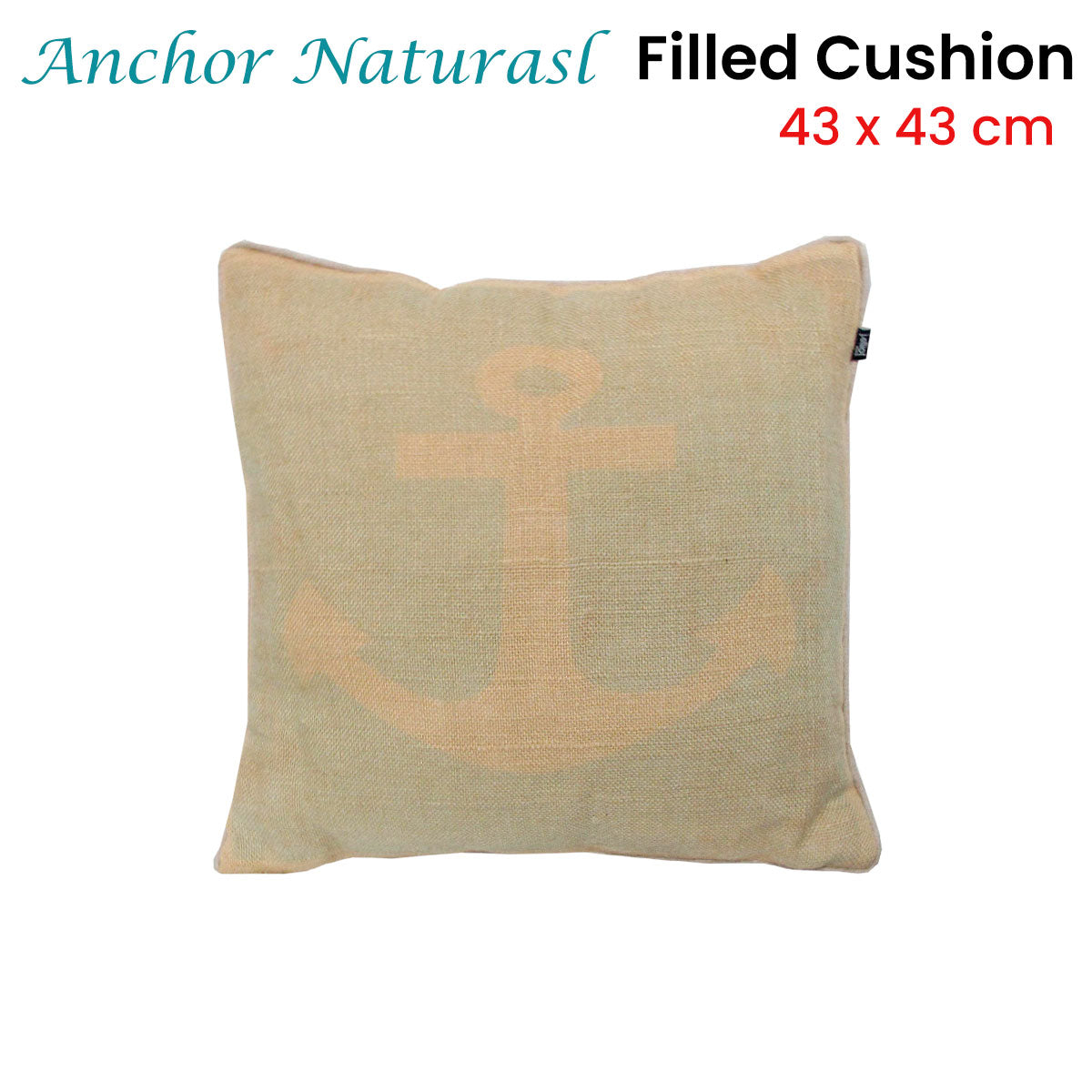 J.Elliot Home Anchor Natural Filled Cushion 43 x 43 cm Tristar Online