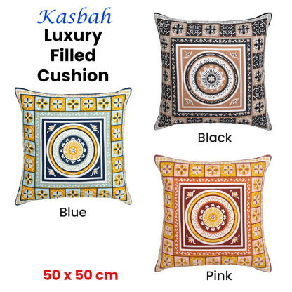 J Elliot Home Kasbah Luxury Filled Cushion 50 x 50cm Blue Tristar Online