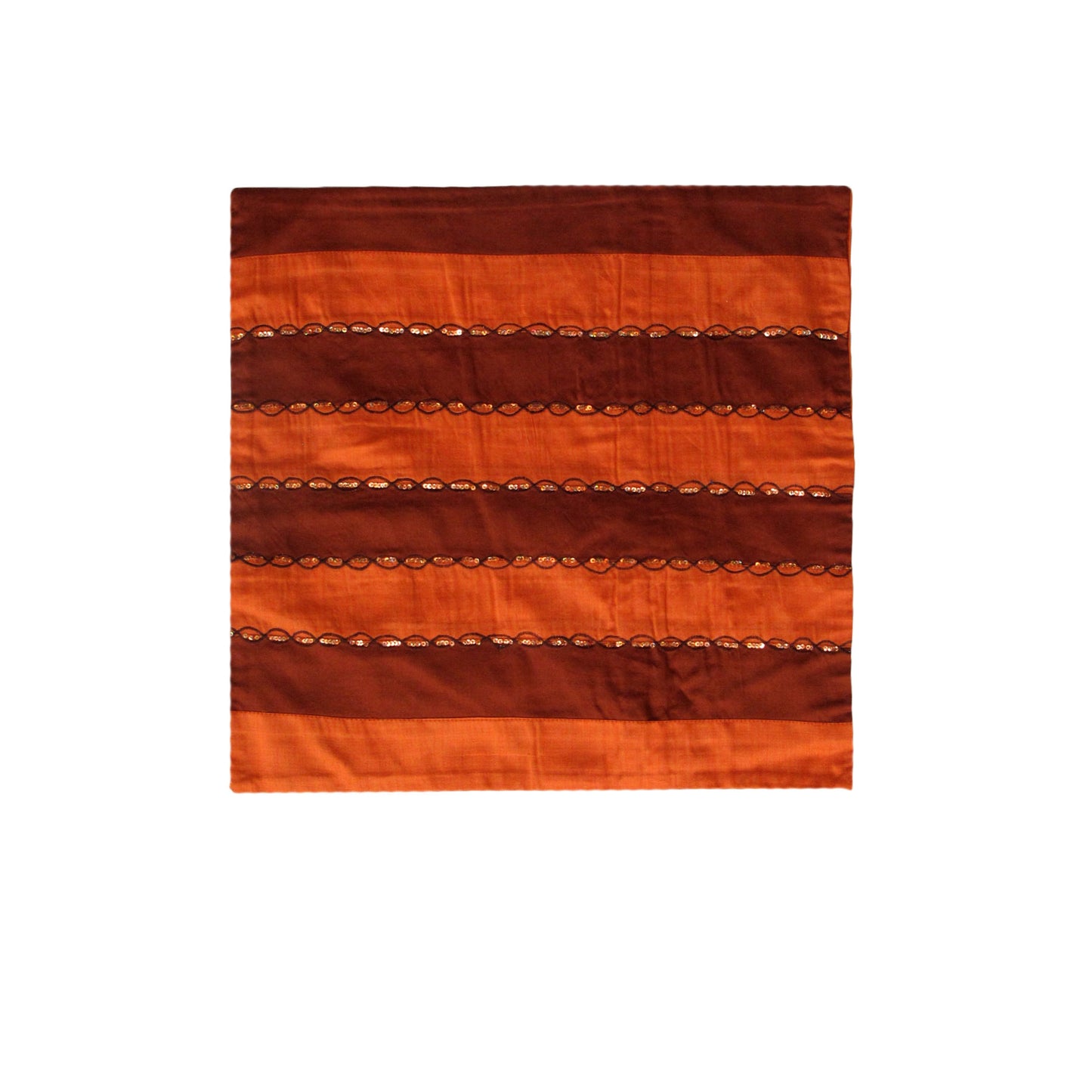 IDC Homewares Ayra Sequined Embroidered Cushion Cover Burnt Orange Tristar Online