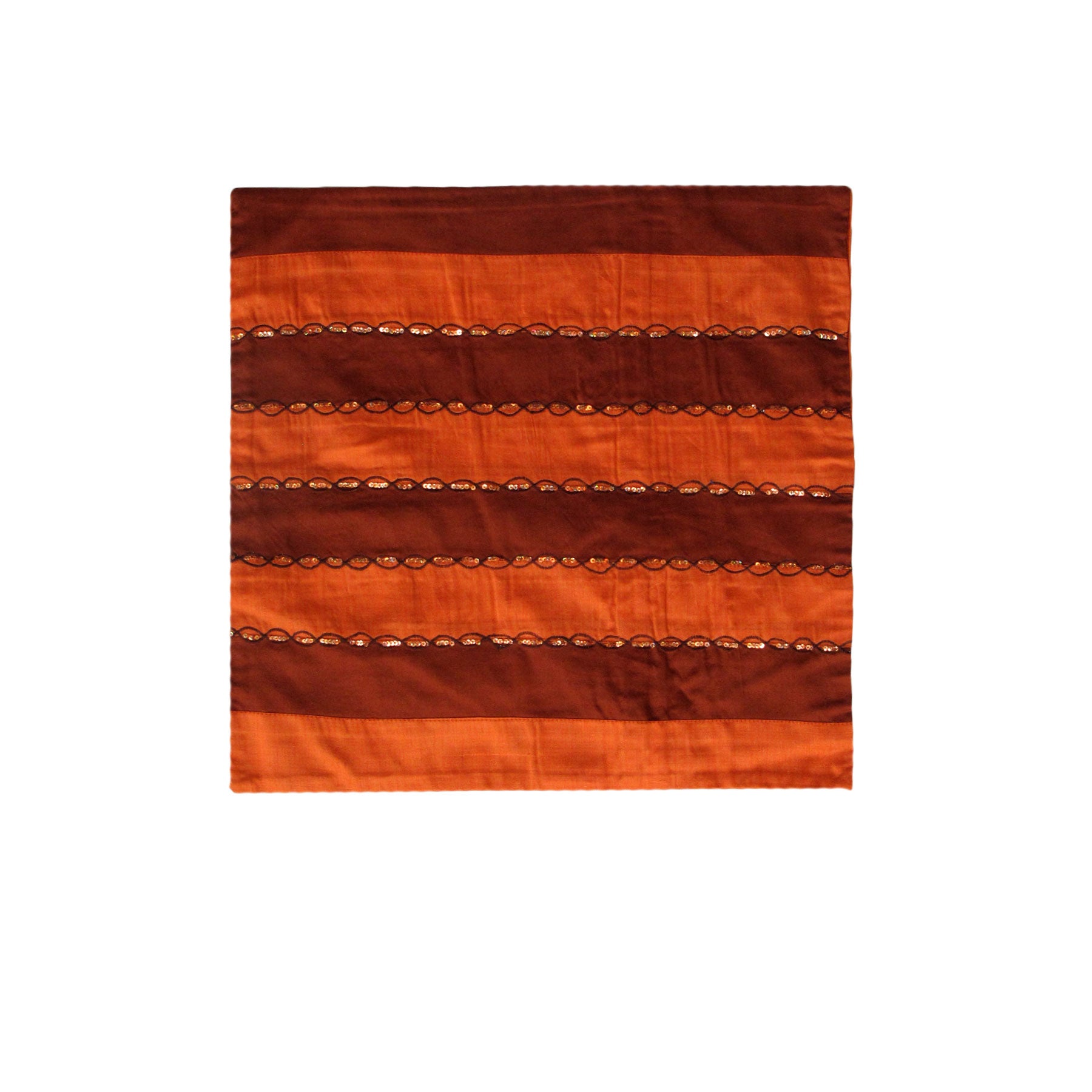 IDC Homewares Ayra Sequined Embroidered Cushion Cover Burnt Orange Tristar Online