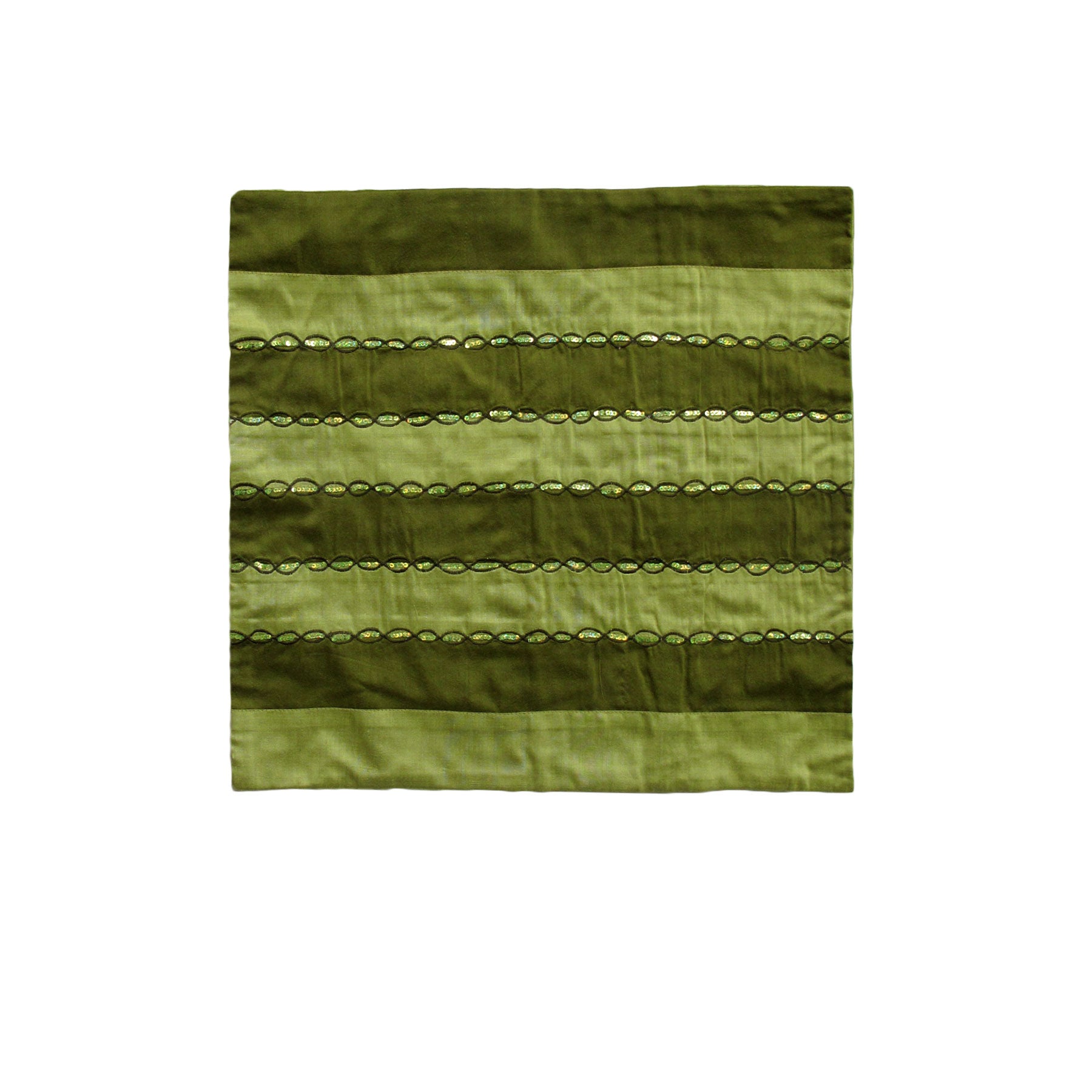 IDC Homewares Ayra Sequined Embroidered Cushion Cover Olive Tristar Online
