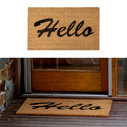 J.Elliot Home Hello PVC Backed Coir Printed Door Mat Tristar Online