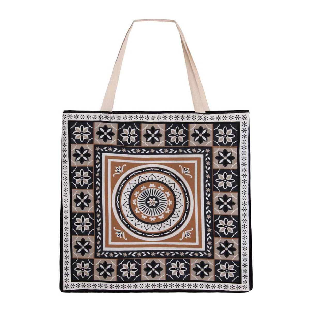 J Elliot Home Kasbah Cotton Tote Shopping Bag 40.5x43x10cm Black Tristar Online