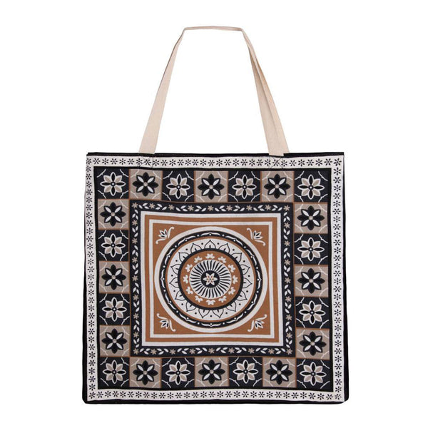 J Elliot Home Kasbah Cotton Tote Shopping Bag 40.5x43x10cm Black Tristar Online