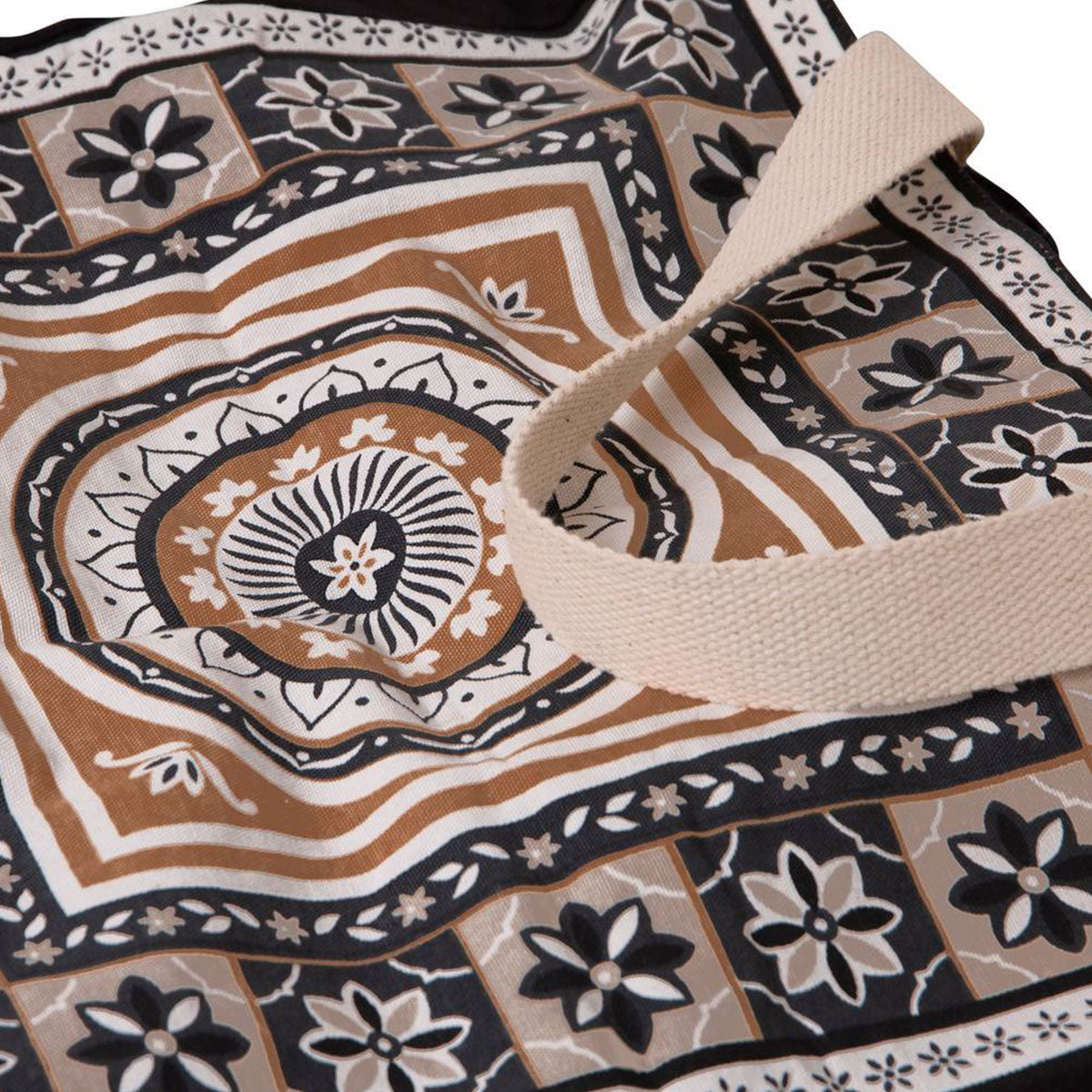 J Elliot Home Kasbah Cotton Tote Shopping Bag 40.5x43x10cm Black Tristar Online