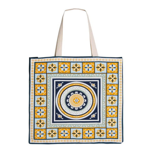 J Elliot Home Kasbah Cotton Tote Shopping Bag 40.5x43x10cm Blue Tristar Online