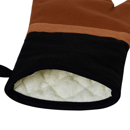 J Elliot Home Selby Cotton Oven Mitt 34 x 15 cm Ginger & Black Tristar Online