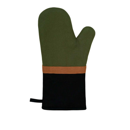 J Elliot Home Selby Cotton Oven Mitt 34 x 15 cm Olive & Black Tristar Online