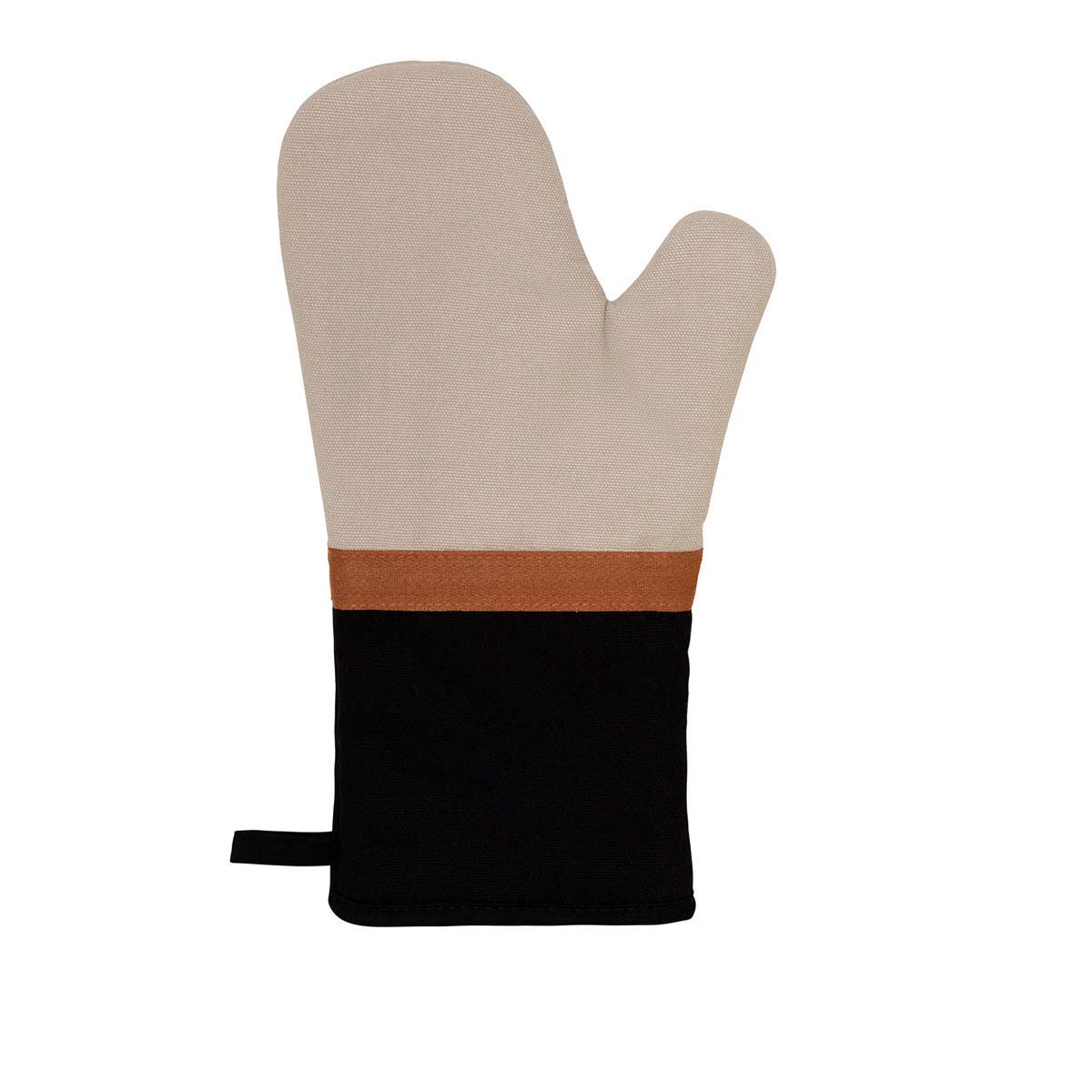 J Elliot Home Selby Cotton Oven Mitt 34 x 15 cm Sandstone & Black Tristar Online