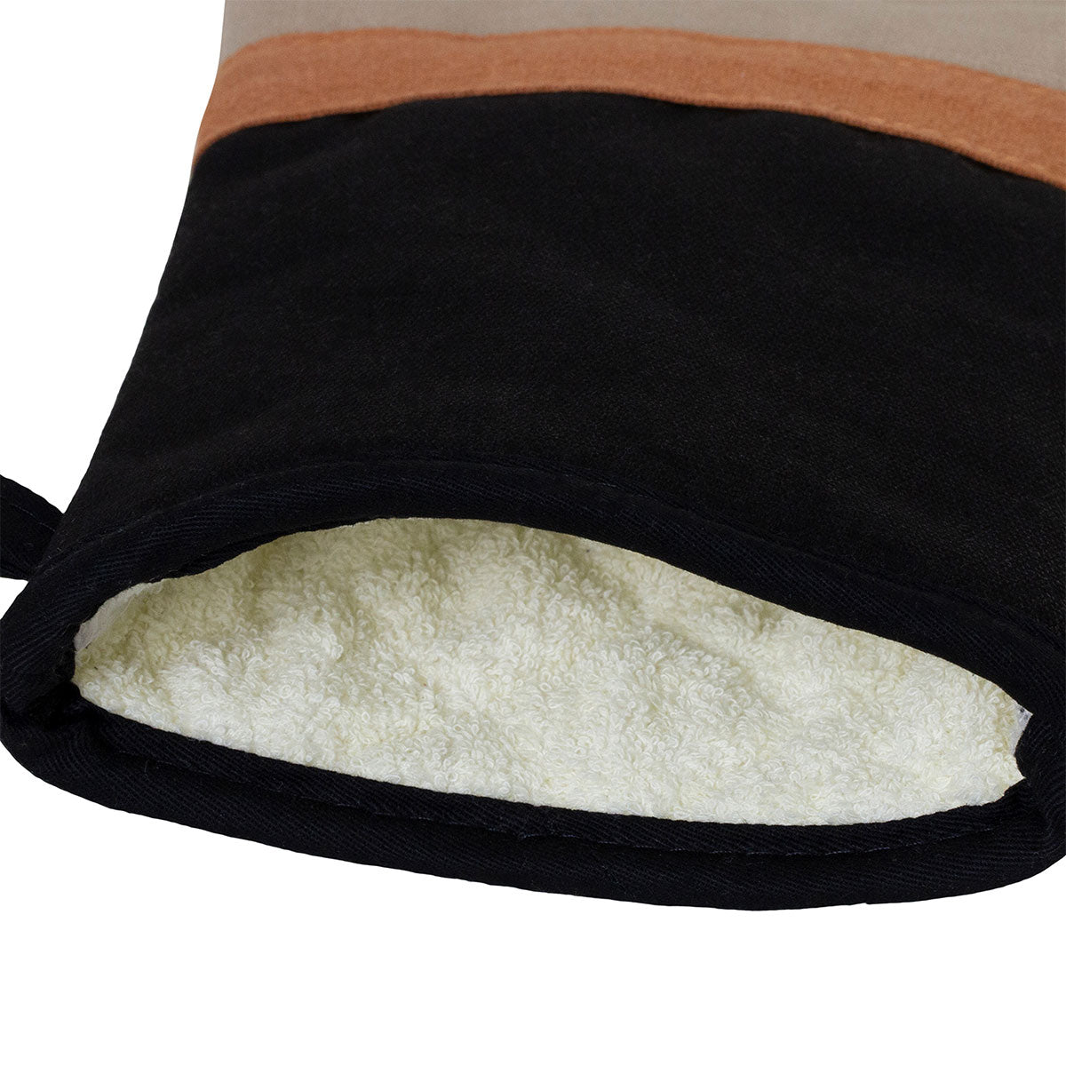 J Elliot Home Selby Cotton Oven Mitt 34 x 15 cm Sandstone & Black Tristar Online