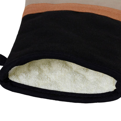 J Elliot Home Selby Cotton Oven Mitt 34 x 15 cm Sandstone & Black Tristar Online