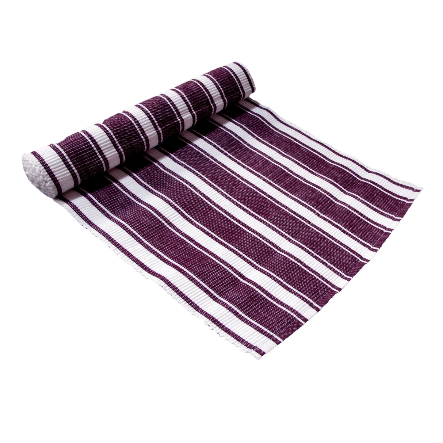 IDC Homewares Ribbed Pattern Table Runner Panama Narrow Aubergine Tristar Online