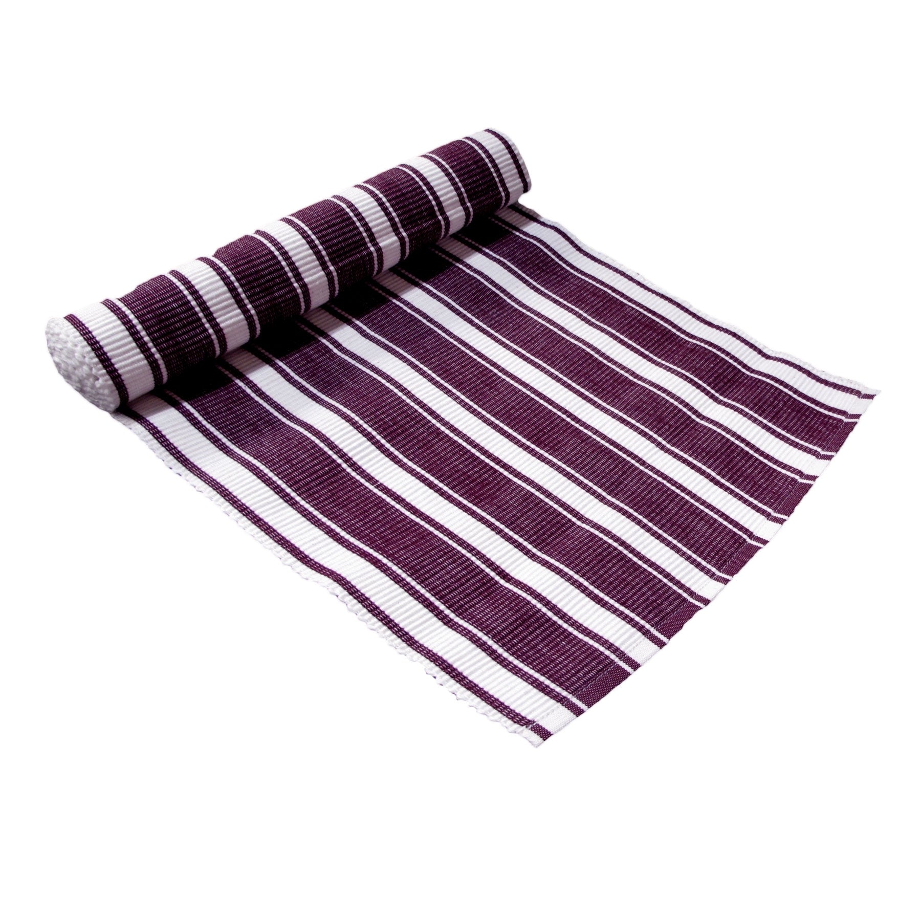 IDC Homewares Ribbed Pattern Table Runner Panama Narrow Aubergine Tristar Online